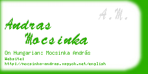 andras mocsinka business card